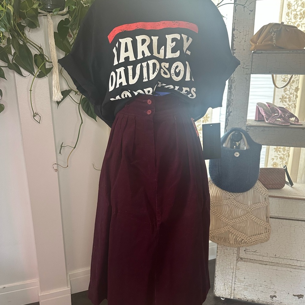 Vintage Burgundy Skirt